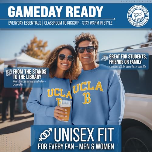 Image of NCAA College Sweatshirt Fleece Crewneck Pullover for Men and Women | Officially licensed NCAA college gameday crewneck pullover - 9 oz fleece lined sweatshirt with arch and logo design