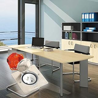 LEGRAND - Prise Etanche IP44 avec Clapet de Protection + Boîte à Encastrer - Pour Sol et Plan de Travail - Usage Intérieur ou Extérieur Protégé - Prise 2P+T - Fabriqué En France - Inox