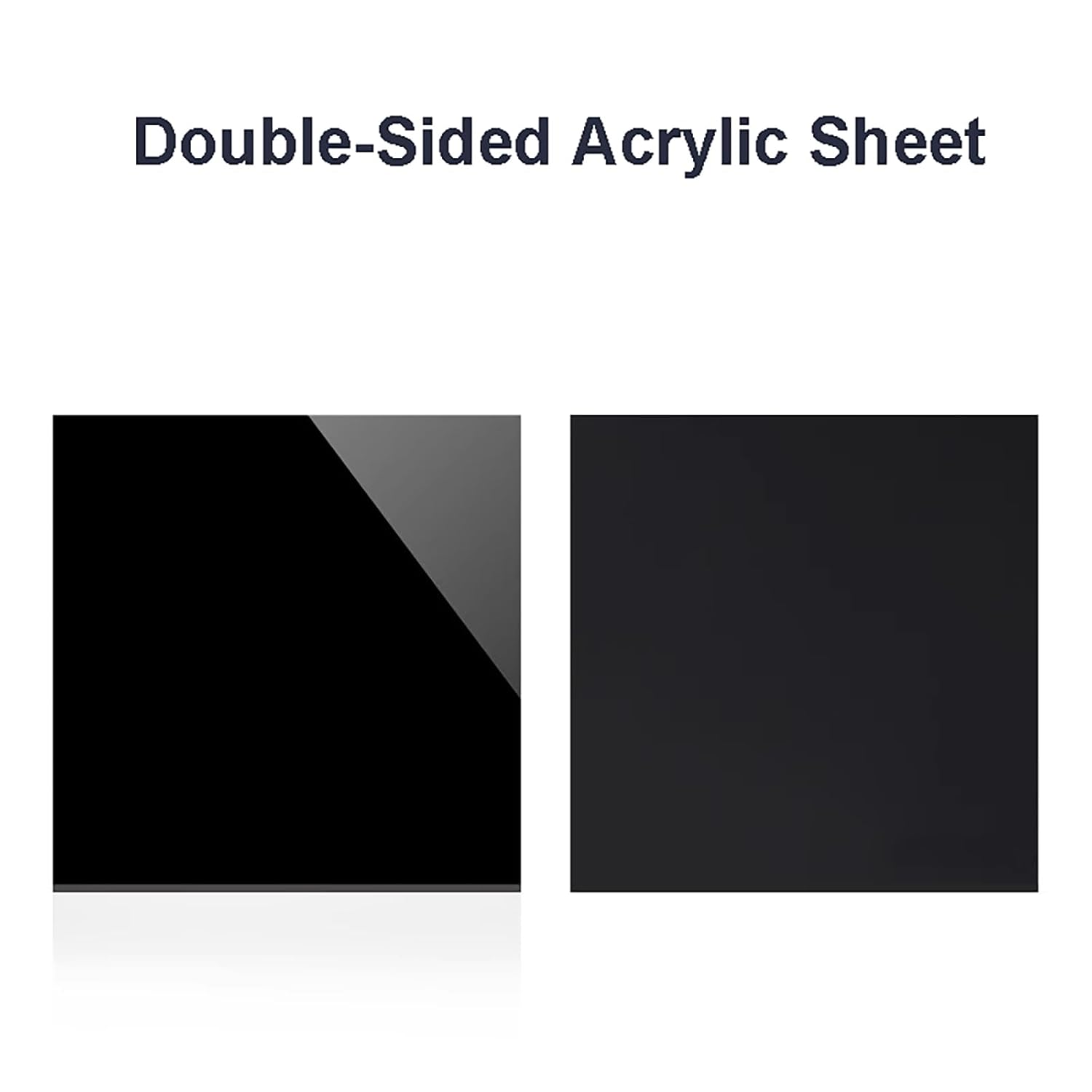 Black Acrylic Sheets Plastic Board 8mm Thick Double Sided for Craft Project Laser Cutting Photography Sign (Reflective and Textured Finish) (1PC 30X30CM)