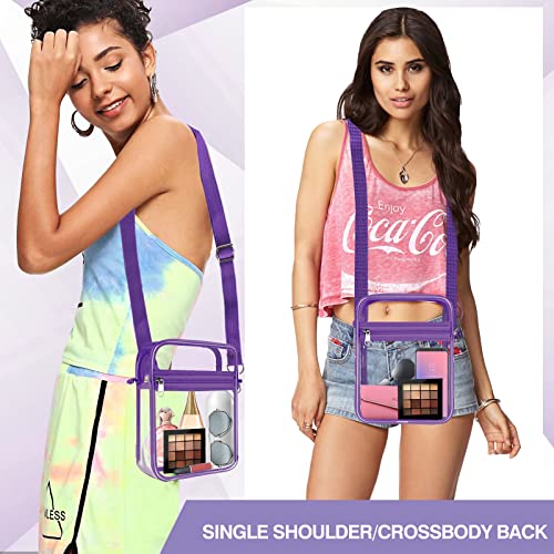 Image of Clear Bag Stadium Approved,Clear Crossbody Purse Bag, with Adjustable Shoulder Strap for Women, With front pocket