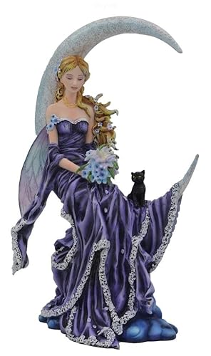 Osiris Trading UK Fairy Resting in Crescent Moon Resin Figurine Mythical Statue Nene Thomas