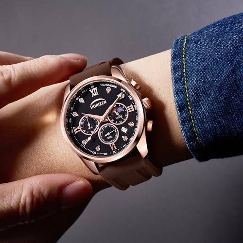Image of HORIZEN Stylish Chronograph Luxury Analog Watch for Men (Black Dial)