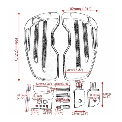 Repose-pieds avant moto large pilote pour Softail Breakout FXFB FXBB