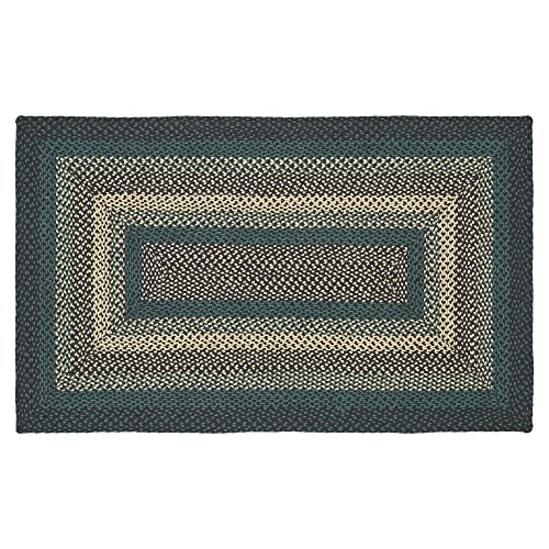 Vhc Brands Pine Grove, Braided Jute Rug, Non-Skid Pad, Accent Rug, Rectangle, Green, 36X60 #TOP13