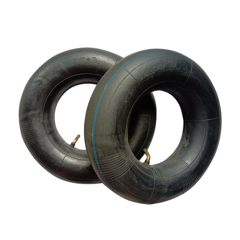 Pack of 2 13 x 5.00-6 Hose with Curved Valve, 13 x 5.00-6 Inflatable Hose for Lawnmowers, Wheelbarrows, Garden Trailers, Go Karts, Beach Cart, Grass Press, Micro Router, Ground Tiller, Wheelbarrow