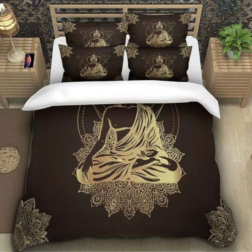 Housse de Couette Bouddha Microfibre Super Douce pour stopper les Nuits Agitées - 5