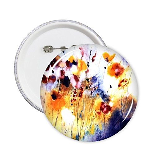 Badge bouton fleur abstraite lot de 5 pièces, l'idée cadeau idéale pour passionnés de peinture