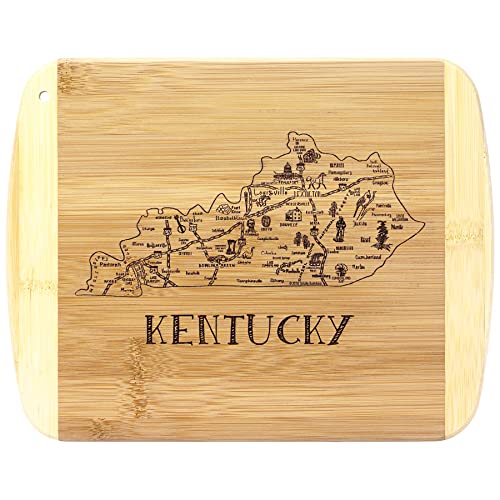 Image of Totally Bamboo A Slice of Life Kentucky Engraved Map Cutting Board
