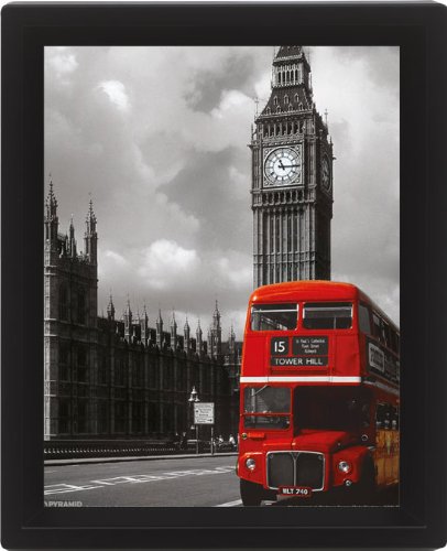 Pyramid International London Red Bus 3D Lenticular Poster, Multi-Colour ...
