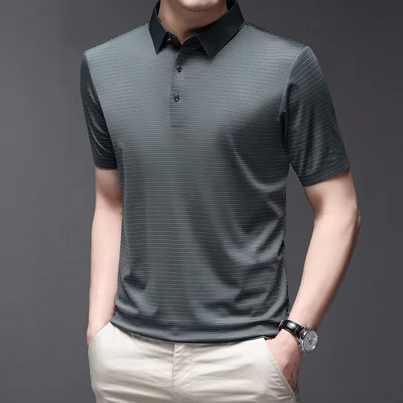 Mens Golf Shirt Short Sleeve Dry Fit Athletic Casual Polo Shirts for Men
