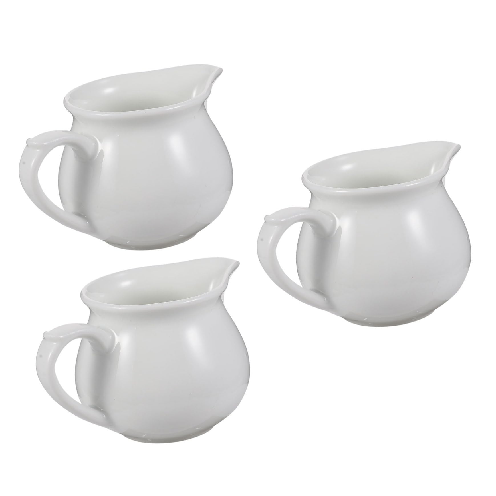 KOMBIUDA 3pc Sauce Bucket Creamer Dispenser Coffee Machines Milk Jug Milk Syrup Milk Frothing Holder Mini Espresso Maker Espresso Shot Sauce Pitchers Serving Sauce Pitcher Pots Cup Ceramics