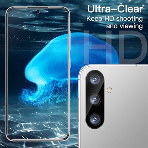 Image of JETech Screen Protector for Galaxy S24, with Camera Lens Protector, 2+2Pack | HD Clear Tempered Glass Guard, Fingerprint ID Compatible, Anti-Scratch Protection