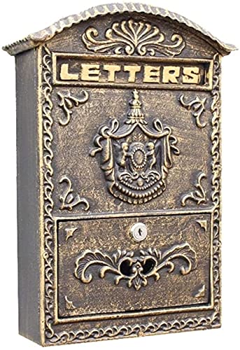 Boîte aux lettres murale en aluminium vintage style européen 1020