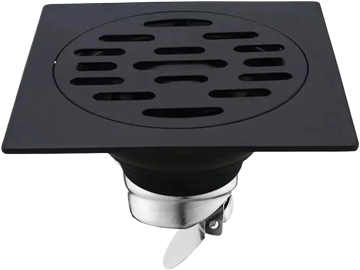 Shower Floor Drain Backflow Preventer Sewer Stainless Steel Anti-Odor Drainer Shower for Bathroom Toilet Kitchen Balcony(Square)