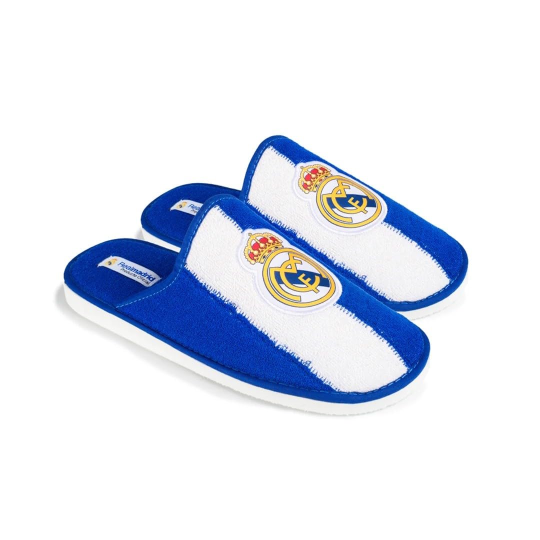 MARPEN SLIPPERS Zapatillas Para Casa Hombre Real Madrid CF Oficiales – Zapatillas de Casa Hombre Verano Unisex, Suela Flexible EVA Reciclada, Antideslizantes, Lavables, Hechas En España