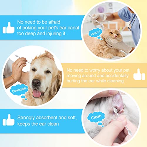 Vvhomife SAMPLE_SKU_19786 Dog Ear Cleaner Dog Ear Infection Treatment Gourd-Shaped Swabs Prevent Accidental Injury To The Ear Canal thumb #4