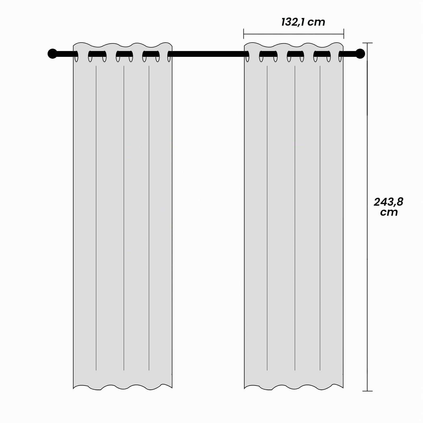 PrinceDeco Cortinas Opacas 100% de Lino Texturizado primitivo para Dormitorio/Sala de Estar, Cortinas de Ahorro de energía, Tela de arpillera con Forro Blanco Aislante térmico (52 x 96 Pulgadas,