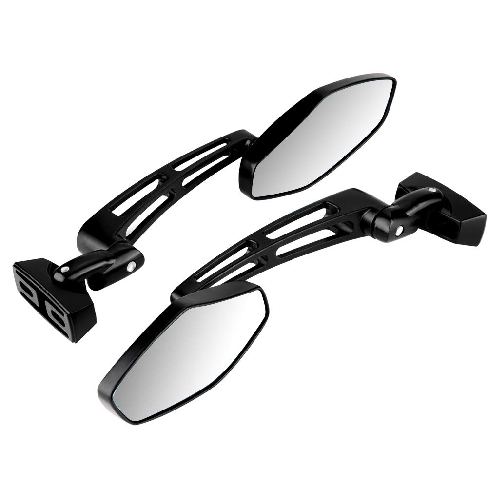 Moto Rétroviseur de Guidon,2Pcs 7/8" 22mm Alliage d'Alu um Miroirs Latéraux Hawkeye Noir Réglable Modifié Moto Rétroviseurs Latéraux Pour 250500 ZX7 ZX9 ZX10 ZX10 ZX12