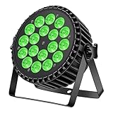 ZonQoonz 10Wx18 LED ステージライト パーライト ディスコライト舞台照明ランプ 上り式 音声起動 RGBW ストロボ調光 おしゃれ DMX多色変更 カラオケ/結婚式/ディスコ/演出/舞台/パーティー/クラブ