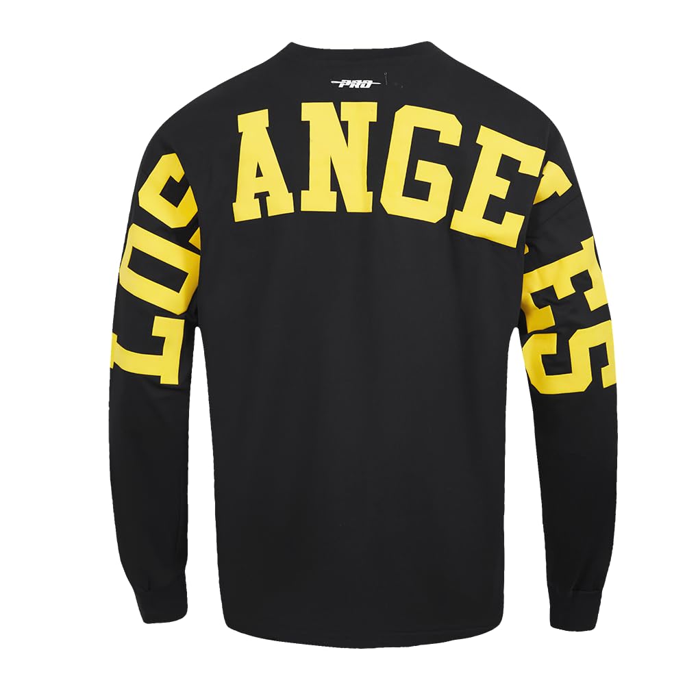 Pro Standard Mens NBA Los Angeles Lakers Wingspan Long Sleeve Tee Black 2XL
