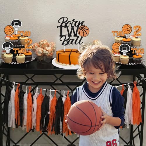 Décorations gâteaux basket Born 2 Ball fête 2e anniversaire garçon - 4