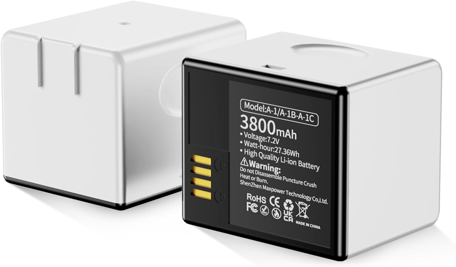 2-Pack 3800mAh Rechargeable Batteries for Arlo Pro, Arlo Pro 2