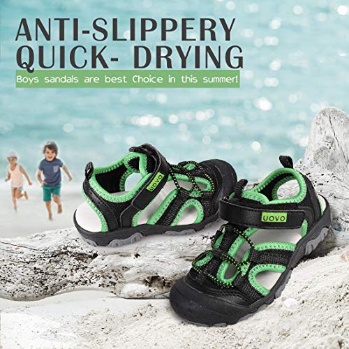 Image of UOVO Boys Sandals Kids Sandals Hiking Athletic Closed-Toe Beach Summer Sandals for Boys Quick-Drying