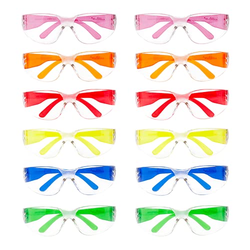 Image of BISON LIFE Safety Glasses - Scratch Resistant Wrap Around Eyewear, Polycarbonate ANSI Z87.1 Impact Resistant Lens