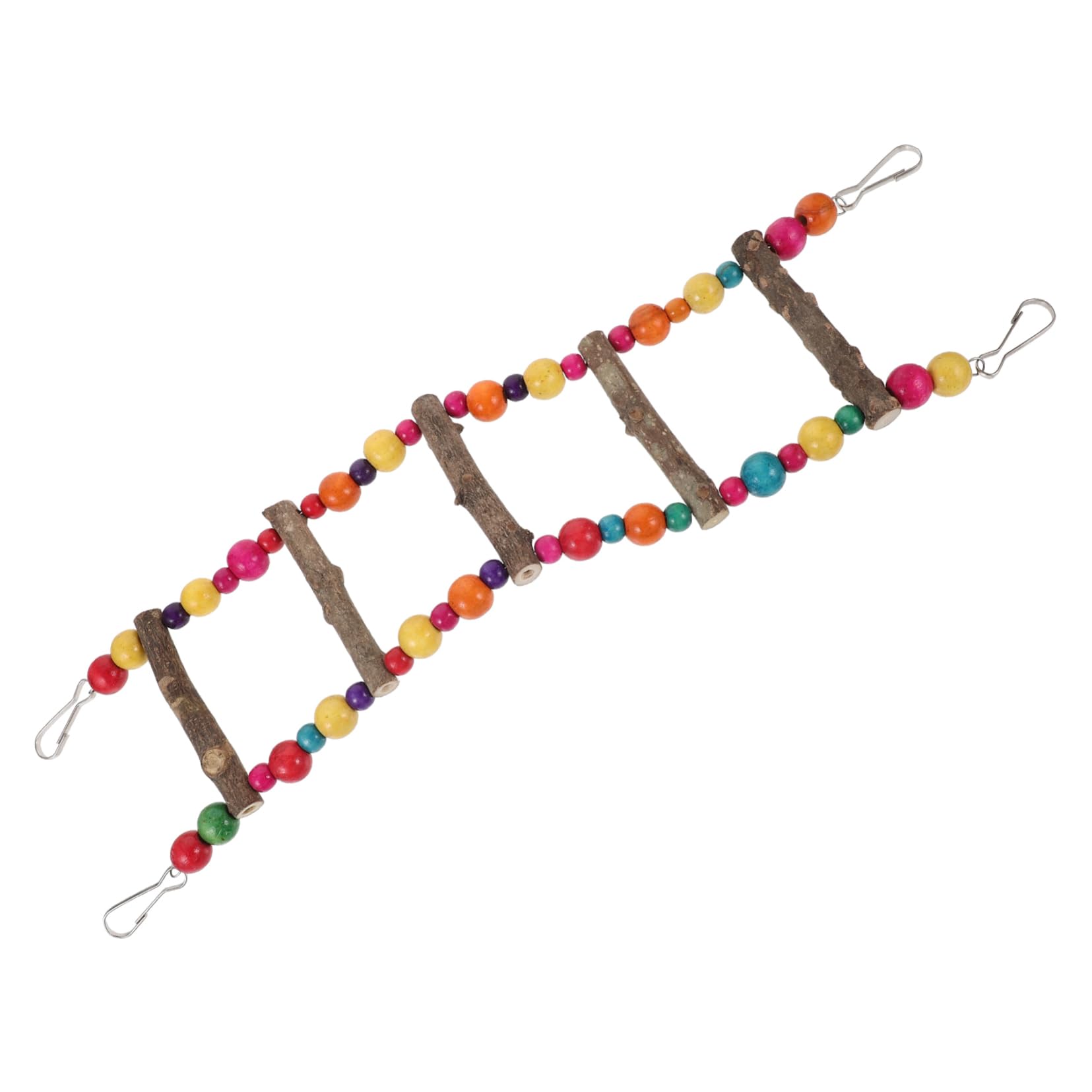 BCOATH Parrot Climbing Ladder Toy Wooden Bird Toy Parakeet Training Ladder Small Animal Climbing Step Ladder Bird Cage Accessory