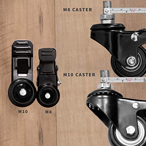 Locking Caster Wheels for Standing Desks and Furniture - Set of 4