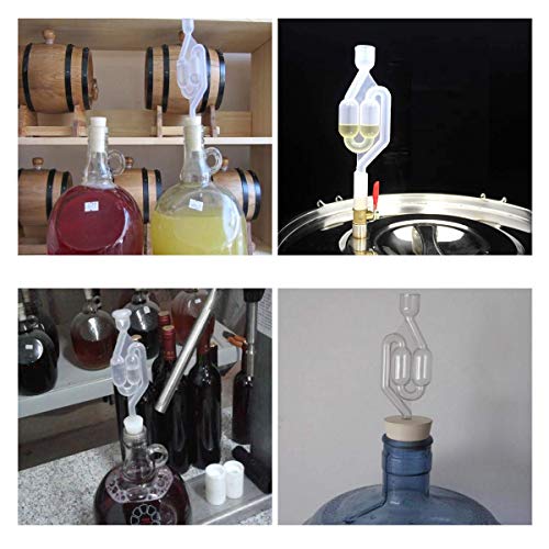 Osuter 5PCS Plastique Barboteur avec Bouchon, Bonde de Fermentation Airlock pour Vinification Bière Fermentation - Image 6
