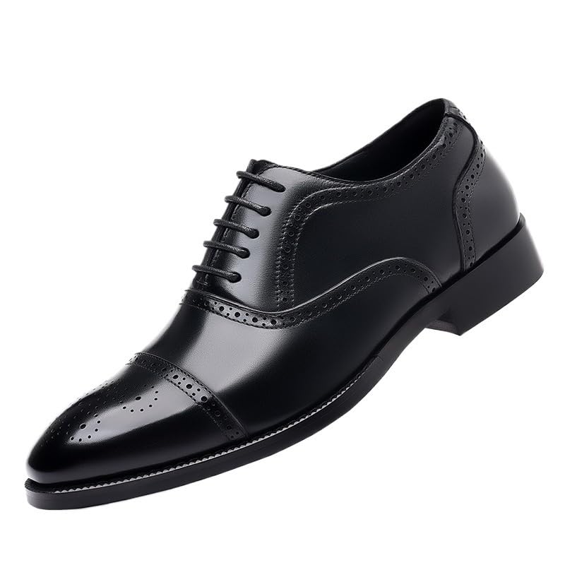 Casual Men's Brogue Oxfords Men's Breathable Dress Shoes Flexible Sole for Extra Comfort