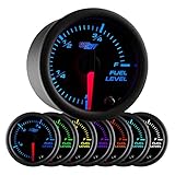 GlowShift Black 7 Color Fuel Level Gauge