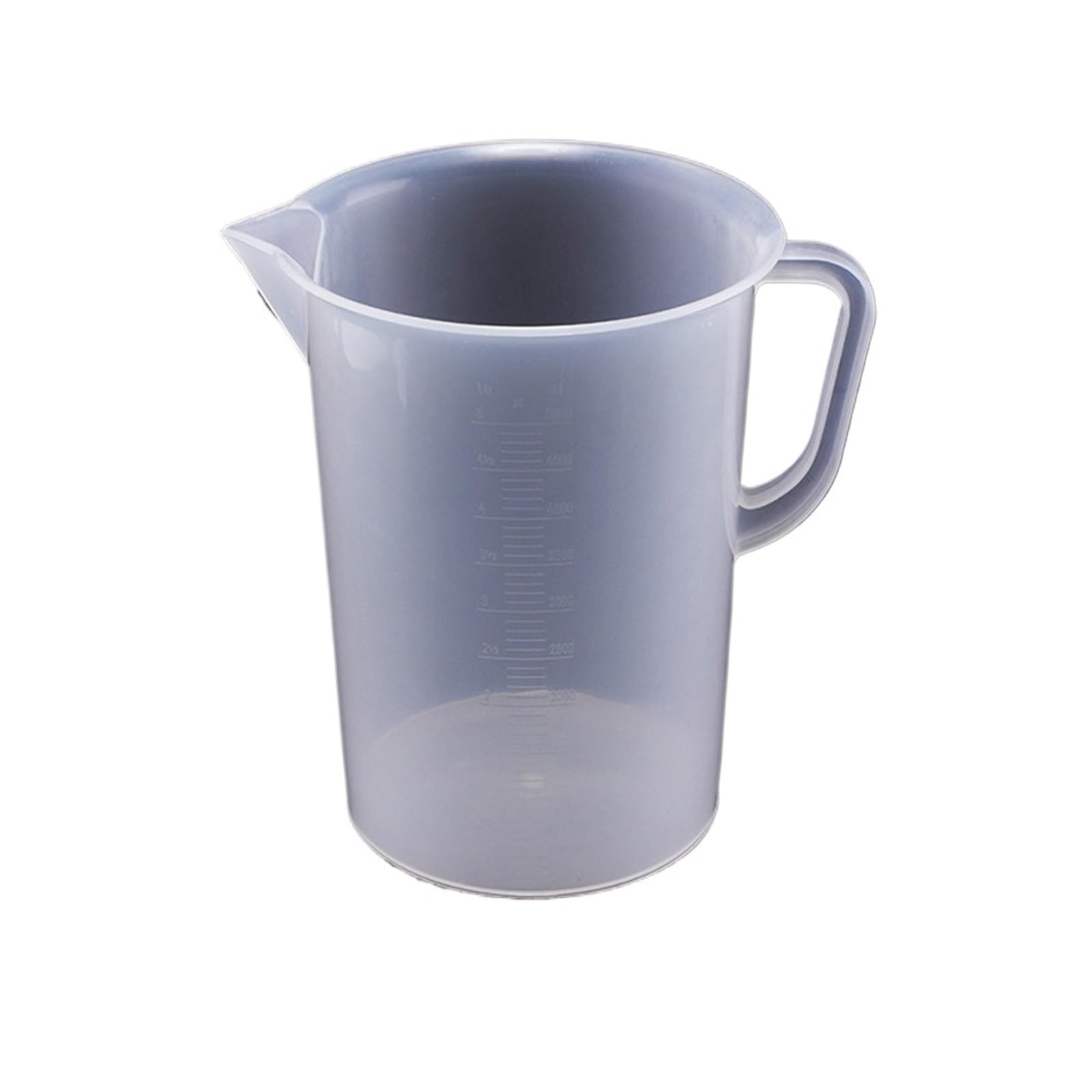 Tasse à mesurer 250/500/1000/2000/5000 ml, pichet doseur en plastique transparent, léger et réutilisable.(5000ml)