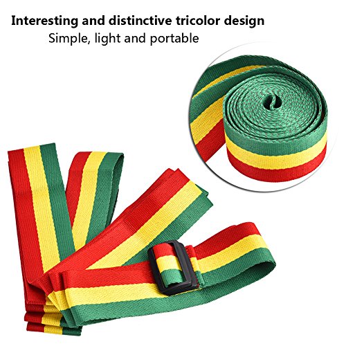 image for SolUptanisu African Djembe Shoulder Strap,Tricolor Portable African Ha