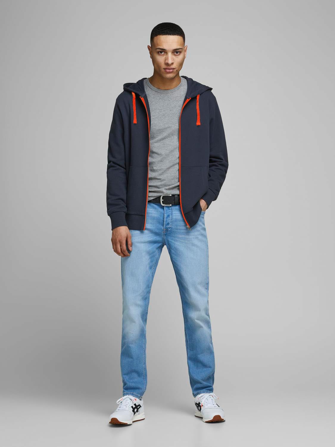 JACK & JONES Herren Jjeholmen Sweat Zip Hood Noos Sweatshirt