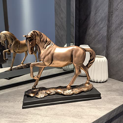 Estatua de caballo de resina decorativa para hogar y oficina miniatura 2