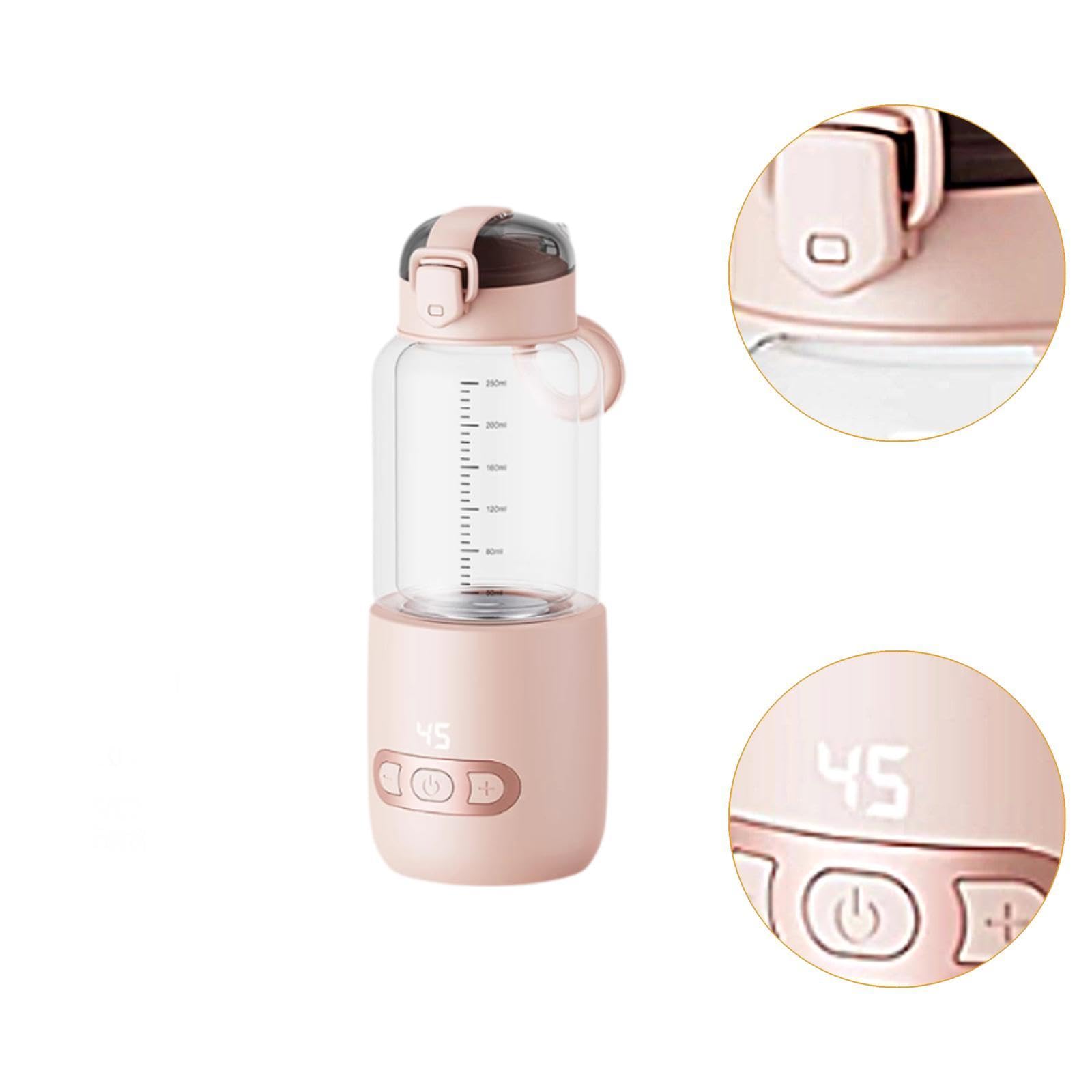Scaldabiberon portatile ricaricabile USB Formula Scaldalatte per bambino on-the-go - Rosa 250ml