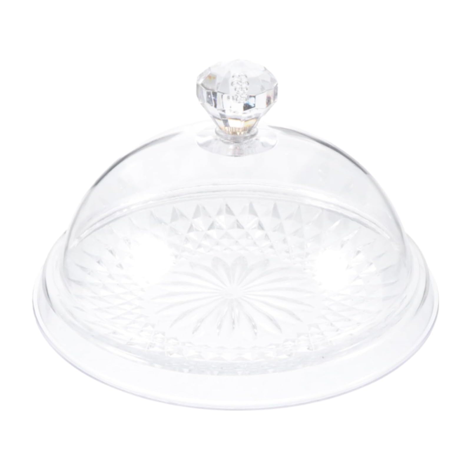 Cake Tray with Lid, Cake Stand with Dome, Acrylic Clear Cakes Dome Display Stand, 6 in 1 Multifunctional Snack Serving Platter with Cover for Wedding Party, Dessert Pastry Cloche for Birthday Buffet