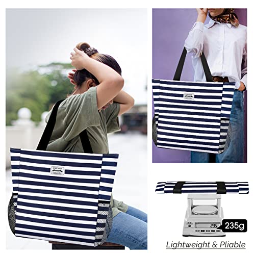 Image of Buringer HOMESPON Large Tote Bag with Pockets shoulder bag Lightweight for Travel Hiking Beach Gym