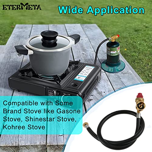 Dual Fuel Camping Stove Replacement Hose, 27.5 Inch M16 X 1.5 Propane Regulator Hose For Portable Propane & Butane Camping Gas Stove #TOP3