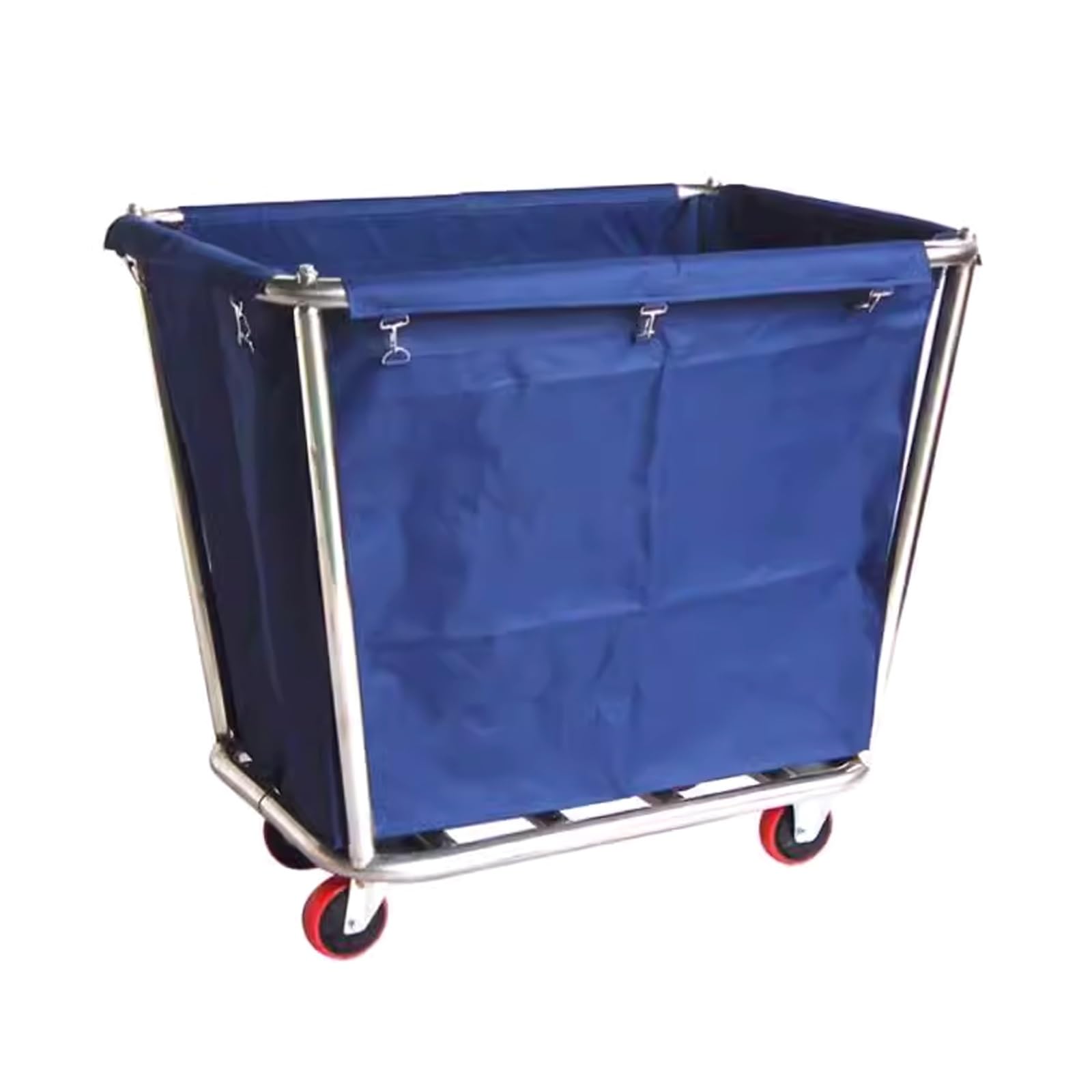 Chariot à linge robuste pour collecter les draps et textiles bleus