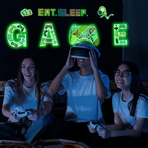 Vinilos Gamer que Brillan en la Oscuridad para Pared miniatura 3
