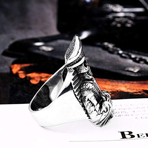 Image of Genuine Stainless Steel Ring Jewelry for Men Fashion Punk Biker Skull Rings