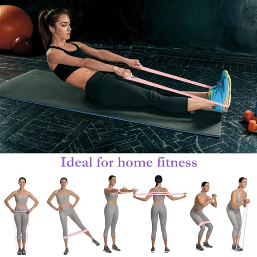 Image of 8 Pcs Resistance Bands Pull up Bands Pull up Assistance Bands Exercise Workout Bands for Working Out Muscle Training Physical Therapy Muscle Training Men and Women