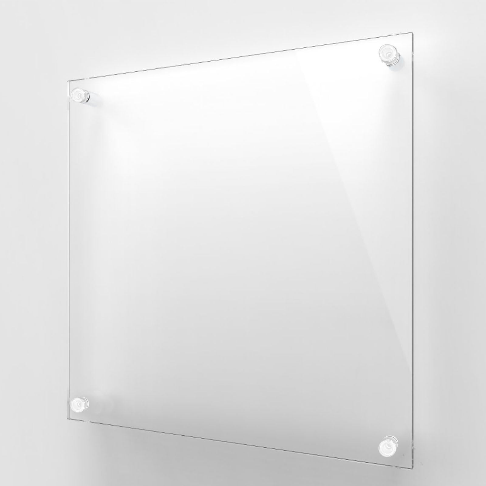 INCREWAY Viti distanziali acriliche 12PCS distanziatori trasparenti segno muro Standoff Hardware di montaggio, chiodo distanziatore in vetro pubblicitario