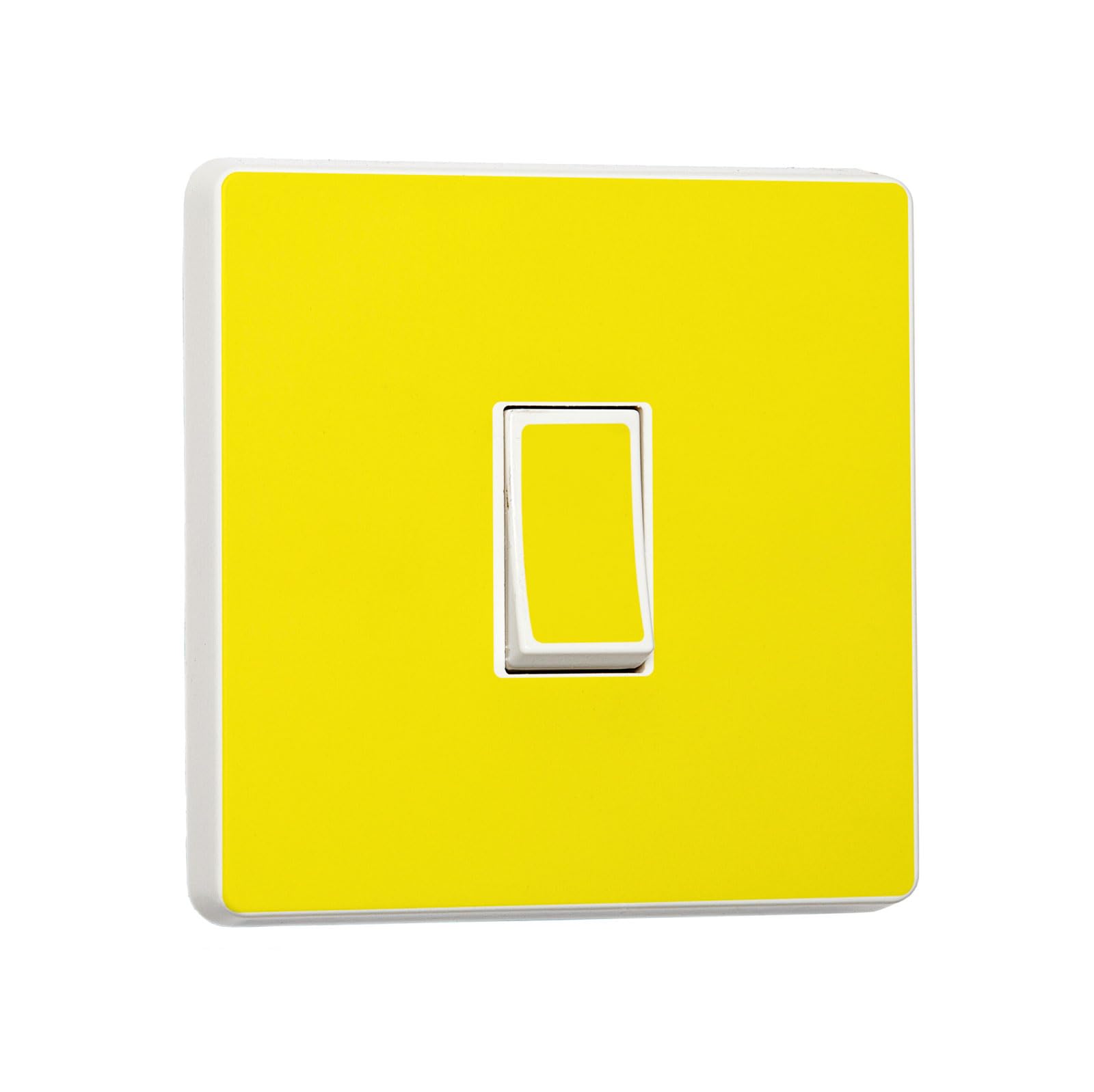 stika.co Pack of 2 Plain Bright Yellow Light Switch Stickers, Self-Adhesive Vinyl Light Switch Cover, Kitchen Home Decor, Single Switch, Peel and Stick