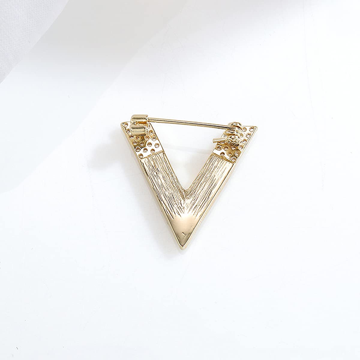 Broches con la Letra V para Mujer, joyería de Moda, Broche pequeño de Solapa con Forma de Concha.