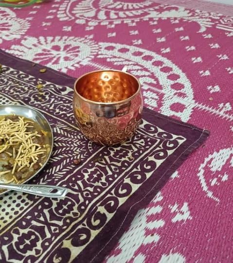 Pure Copper Unique Hammered Design Moscow Mule Mug with Brass Handle.…