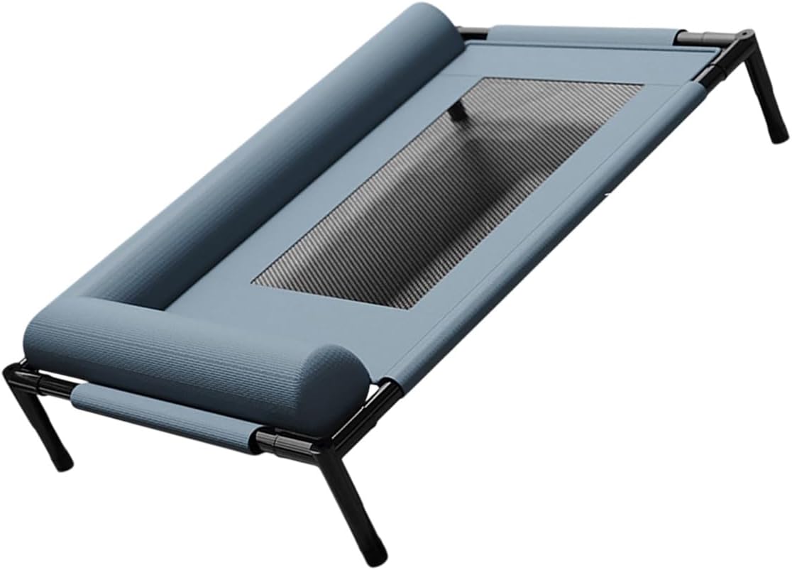 Cuccia rialzata per animali con rete traspirante e cuscino – Cuccia lavabile dal design resistente alla masticazione per cani di piccola taglia